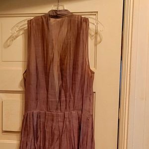 Taupe brown sheer dress